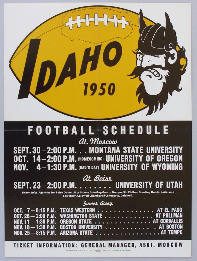 1950 Schedule Poster