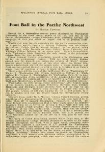 A summary of the 1912 season in the Pacific Northwest from Spalding